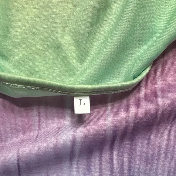 Source Unknown Gradient Pajama Dress - Green, Yellow, Pink - Picture 3 of 3